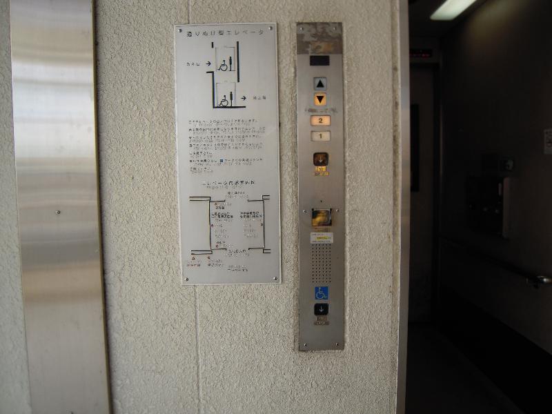 エレベーター内部案内表示板（北口線路側⇔改札