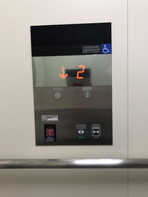 エレベーターボタン（南口⇔改札外）